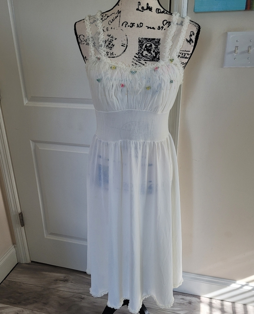 Vintage Gotham Gold Stripe Chemise/ Slip Dress size Medium